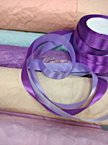 Упаковка эко-крафт жатый + атласная лента