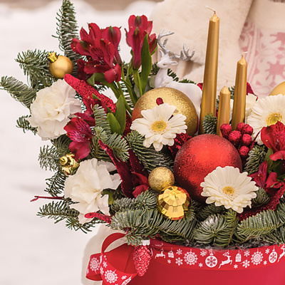 Коробка "Зимние узоры" со свечами и нобилисом N 72251